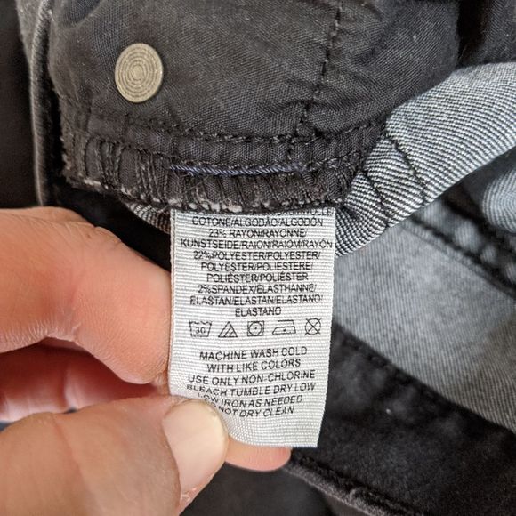 Free People black denim jeans with a slight flare - Picture 8 of 8